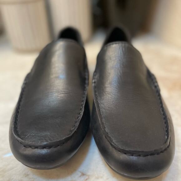 Born Allan black leather driving loafers Sz 8